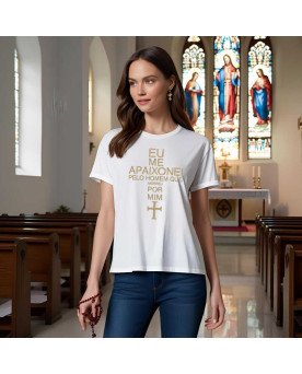 Camisa Bordada Me Apaixonei Por Jesus Que Morreu Por Mim