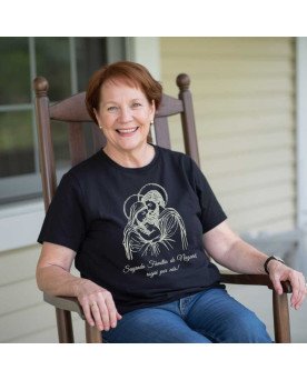 Camisa Tshirt Católica Bordada Família Nazaré Rogai Por Nós