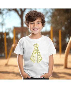 Camisa Bordada Menino Infantil Nossa Senhora Aparecida