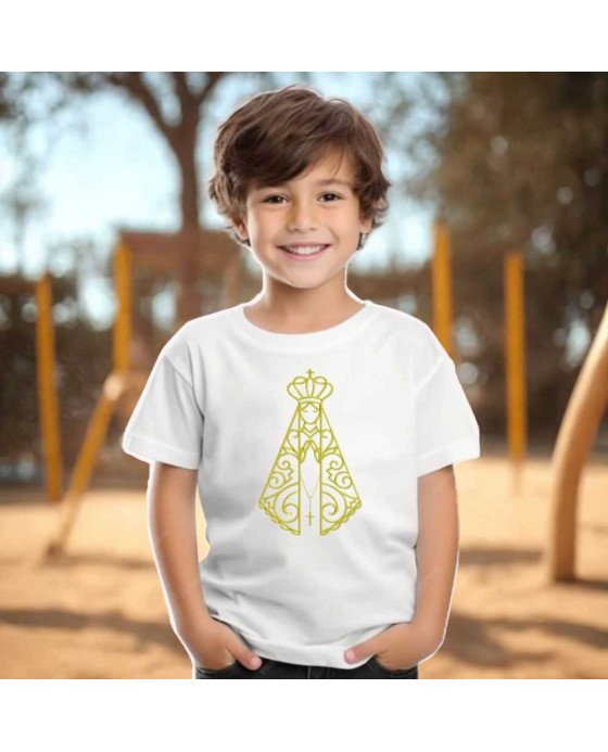 Camisa Bordada Menino Infantil Nossa Senhora Aparecida