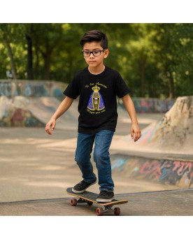 Camisa Infantil Menino Bordada Nossa Senhora Aparecida