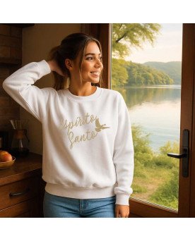 Moletom Blusa de Frio Moda Católica Cristão Espírito Santo