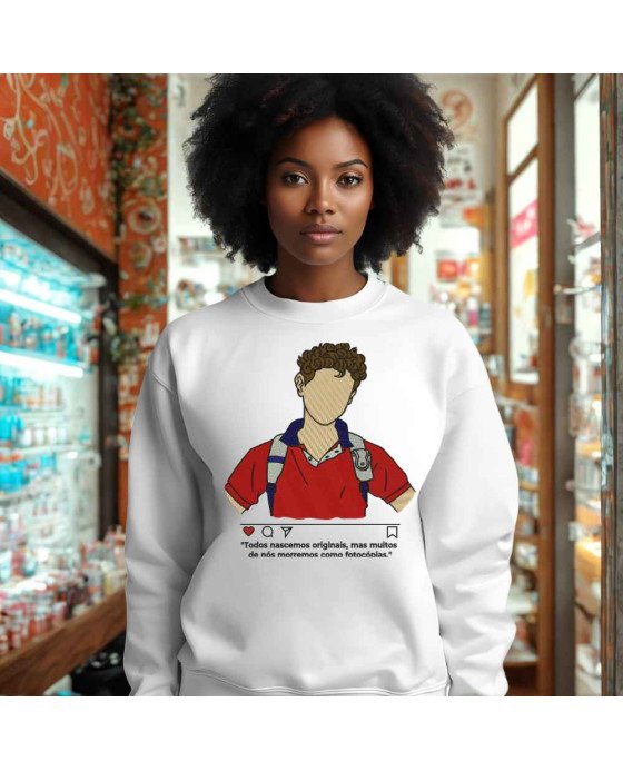 Moletom Bordado Santo Carlos Acutis Moda Fé Católica Cristão