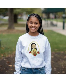 Moletom Blusa Frio Católica Infantil Bordado Santa Terezinha