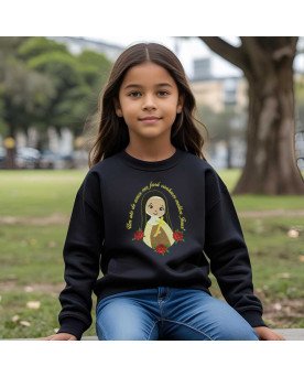 Moletom Blusa Frio Católica Infantil Bordado Santa Terezinha