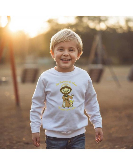Moletom Blusa Frio Infantil Bordado São Francisco de Assis