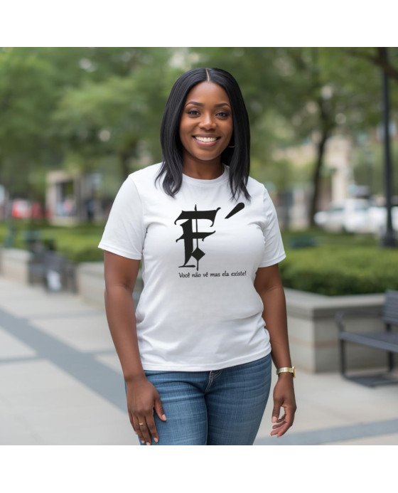 Camisa Blusa de Malha Algodão Tshirt Feminina Bordada Fé Camisa Blusa de Malha Algodão Tshirt Feminina Bordada Fé