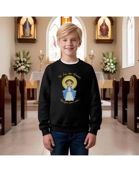 Moletom Blusa Frio Infantil Bordado Nossa Senhora das Graças