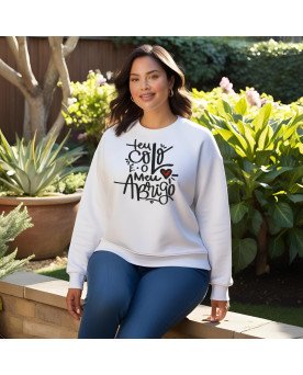 Blusa De Frio Moletom Cristão Católica Teu Colo É Meu Abrigo