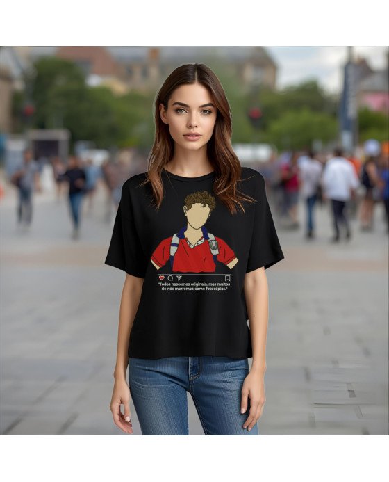 Camisa Bordada Santo Carlos Acutis Moda Fé Católica Cristã Camisa Bordada Santo Carlos Acutis Moda Fé Católica Cristã