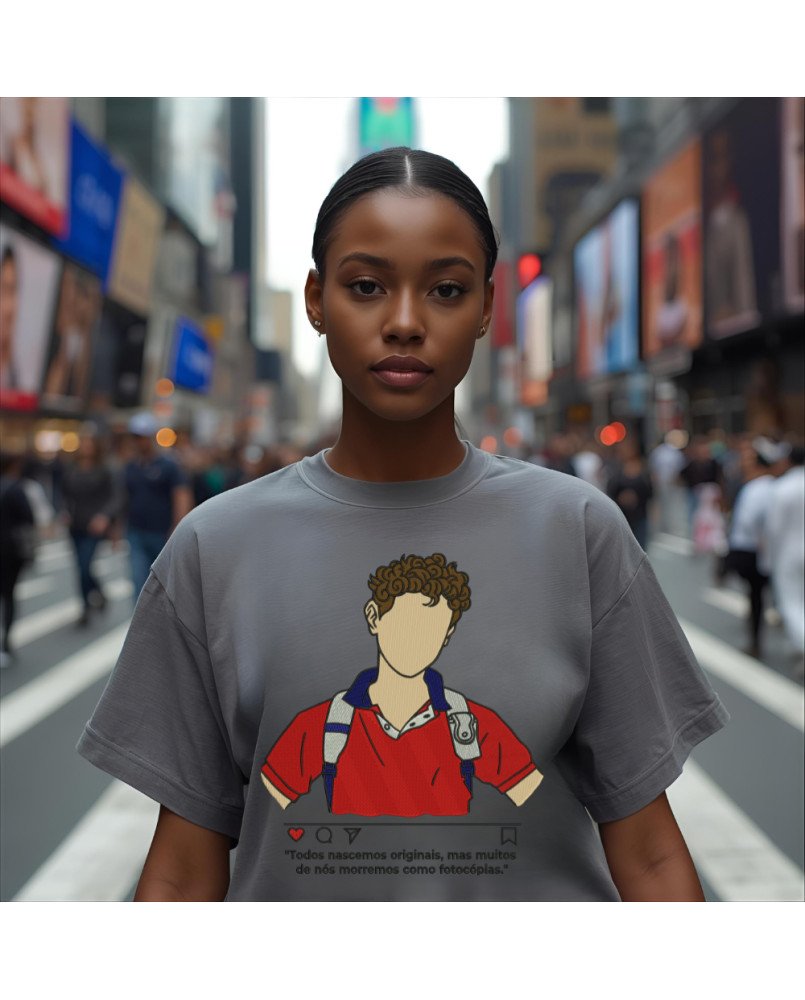 Camisa Bordada Santo Carlos Acutis Moda Fé Católica Cristã Camisa Bordada Santo Carlos Acutis Moda Fé Católica Cristã