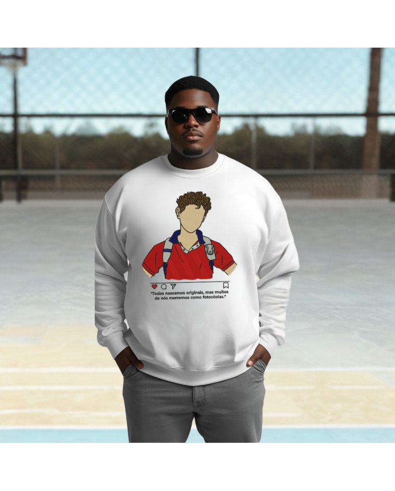 Moletom Masculino Bordado Santo Carlos Acutis Moda Católica Moletom Masculino Bordado Santo Carlos Acutis Moda Católica