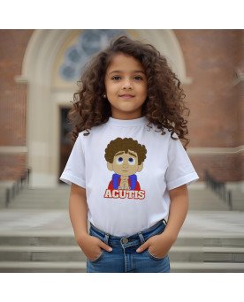 Camisa Infantil Moda Cristã Kids Bordada Santo Carlo Acutis