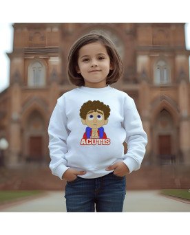 Moletom Infantil Moda Cristã Kids Bordada Santo Carlo Acutis
