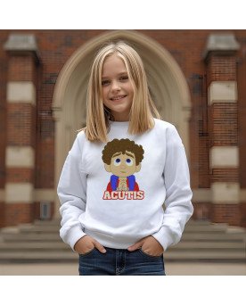 Moletom Infantil Moda Cristã Kids Bordada Santo Carlo Acutis