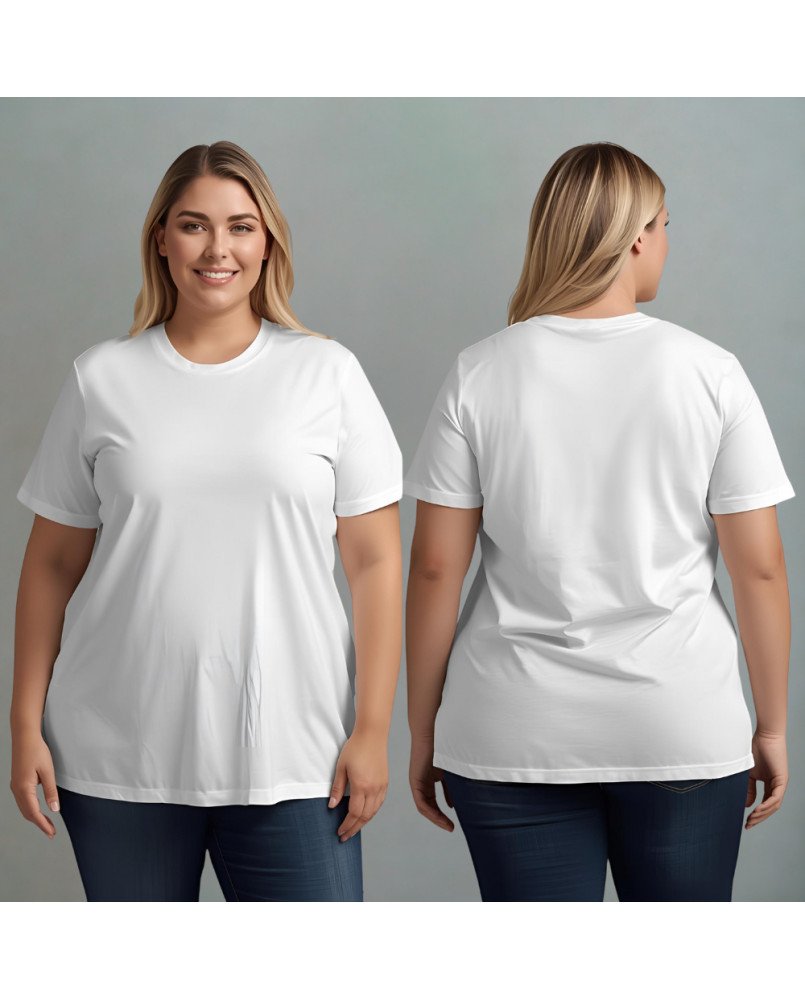 Camisa Feminina Lisa Branca Personalizada com Bordado Exclusivo Camisa Feminina Lisa Branca Personalizada com Bordado Exclusivo