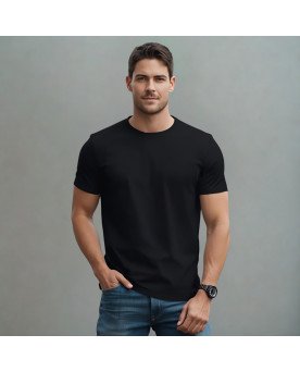 Camisa Masculina Lisa Preta Personalizada com Bordado Exclusivo