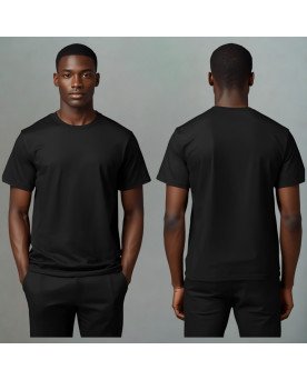 Camisa Masculina Lisa Preta Personalizada com Bordado Exclusivo