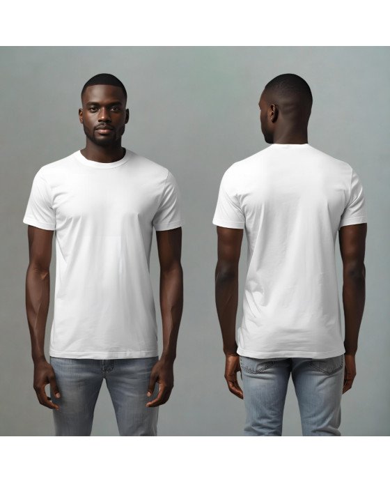 Camisa Masculina Lisa Branca Personalizada com Bordado Exclusivo