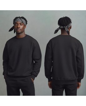 Moletom Masculino Liso Preto Personalizado com Bordado Exclusivo