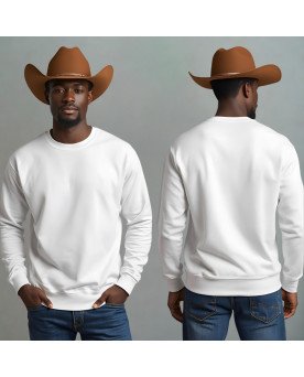 Moletom Masculino Liso Branco Personalizado com Bordado Exclusivo