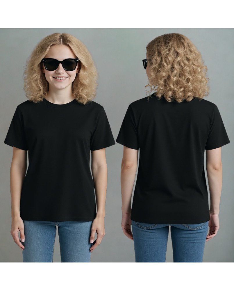 Camisa Infantil Feminina Lisa Preta Personalizada com Bordado Exclusivo Camisa Infantil Feminina Lisa Preta Personalizada com Bordado Exclusivo