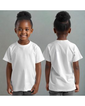 Camisa Infantil Feminina Lisa Branca Personalizada com Bordado Exclusivo