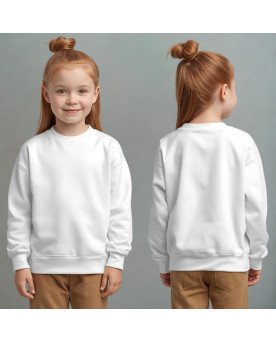 Moletom Infantil Liso Feminino Personalizado com Bordado Exclusivo