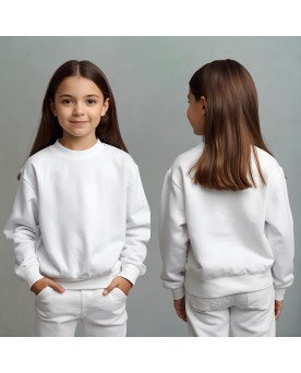 Moletom Infantil Liso Feminino Personalizado com Bordado Exclusivo