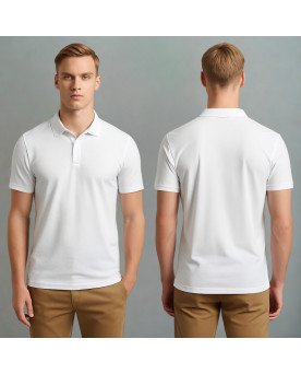 Camisa Polo Masculina Branca Personalizada com Bordado Exclusivo