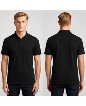 Camisa Polo Masculina Preta Personalizada com Bordado Exclusivo