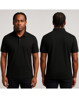 Camisa Polo Masculina Preta Personalizada com Bordado Exclusivo