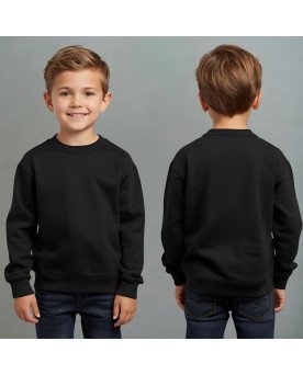 Moletom Preto Infantil Liso Menino Personalizado com Bordado Exclusivo