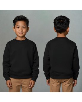 Moletom Preto Infantil Liso Menino Personalizado com Bordado Exclusivo