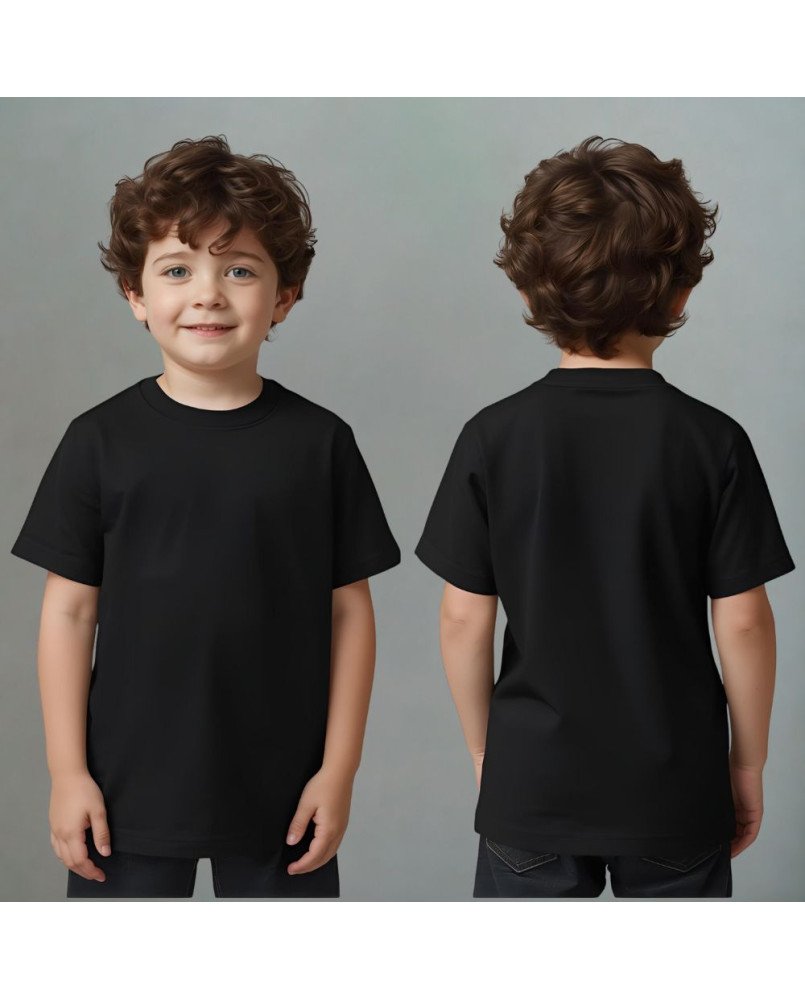 Camisa Lisa Preta Infantil Menino Personalizada com Bordado Exclusivo Camisa Lisa Preta Infantil Menino Personalizada com Bordado Exclusivo