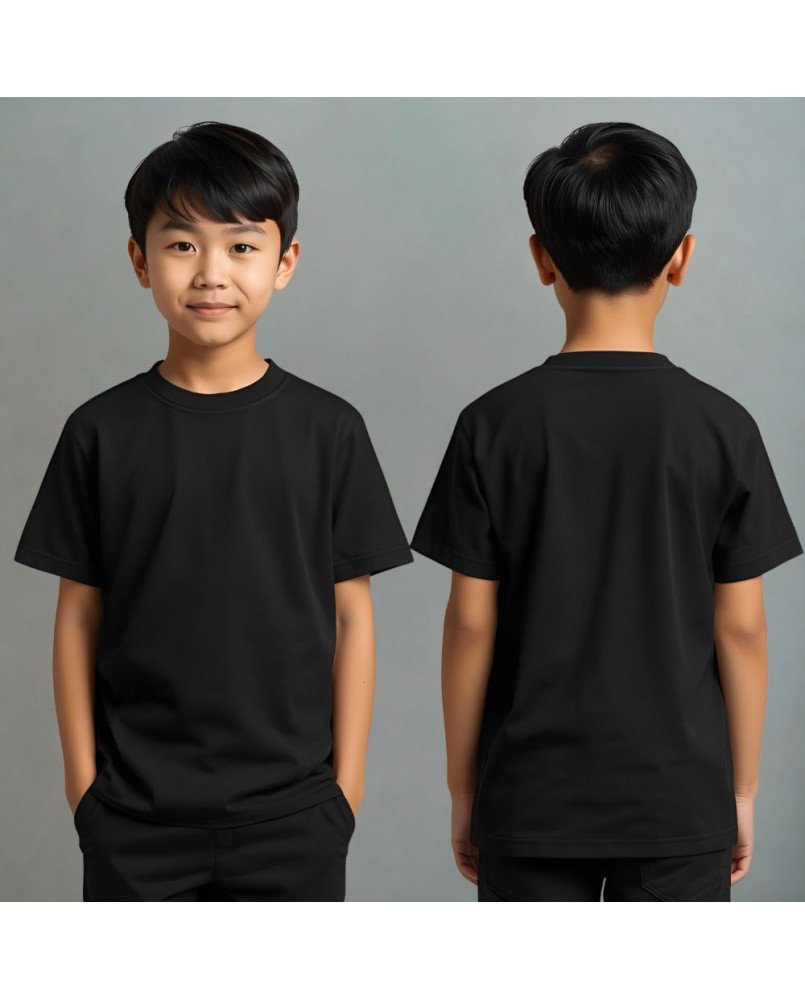 Camisa Lisa Preta Infantil Menino Personalizada com Bordado Exclusivo Camisa Lisa Preta Infantil Menino Personalizada com Bordado Exclusivo