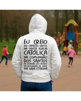 Casaco Masculino de Frio Corta Vento Cristão Católico Bordado