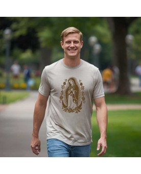 Camisa Masculina Moda Católica Nossa Senhora de Guadalupe