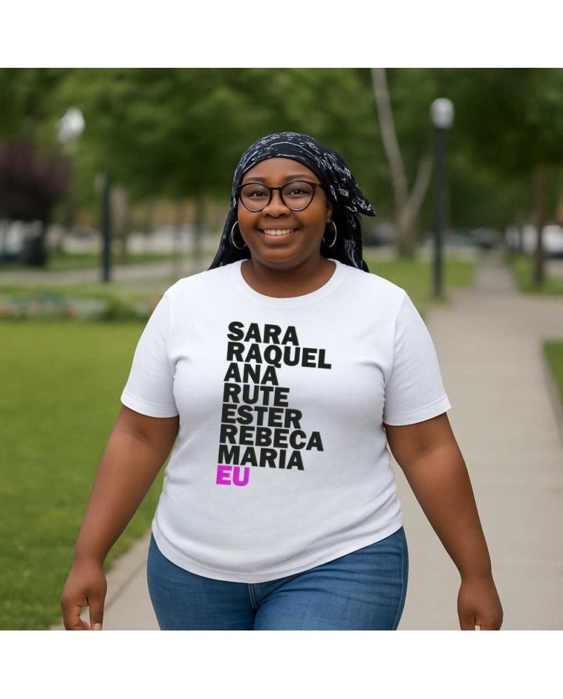 Camisa Feminina Moda Cristã Católica Bordada Mulheres Sábias Camisa Feminina Moda Cristã Católica Bordada Mulheres Sábias