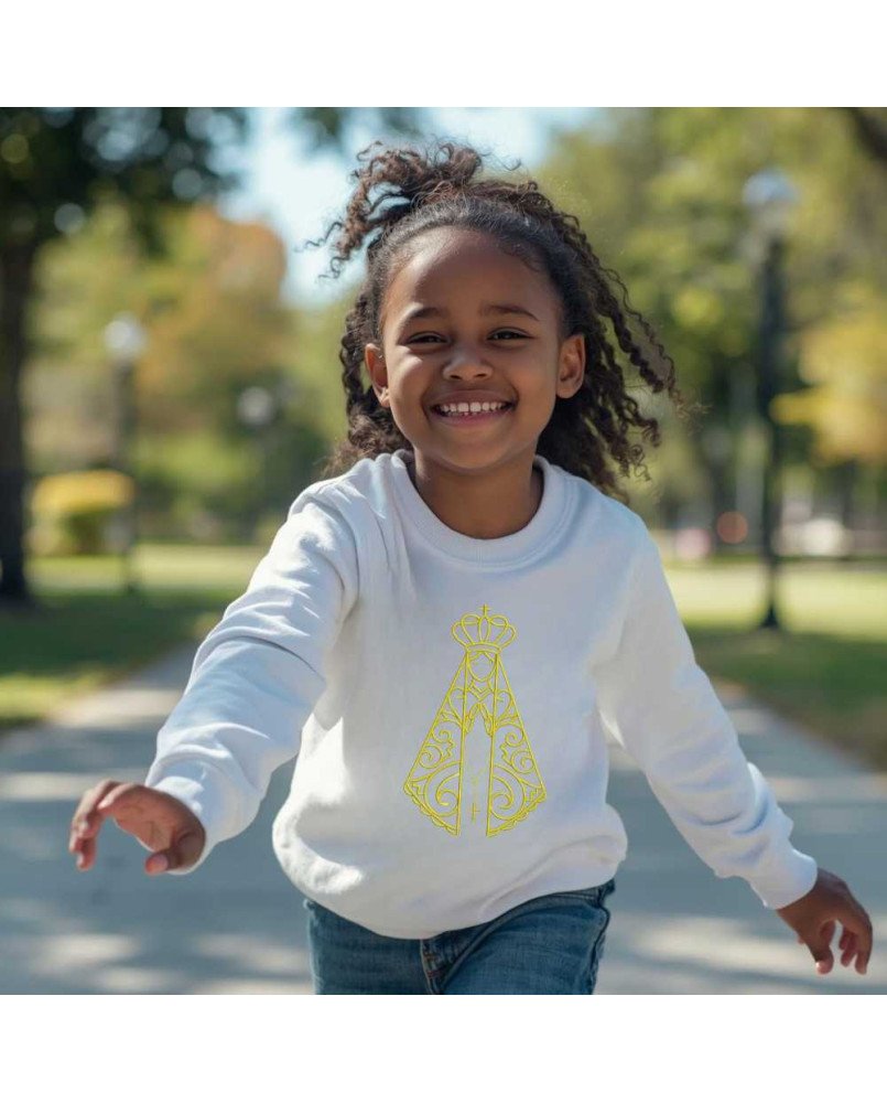 Moletom Blusa Frio Infantil Católica Nossa Senhora Aparecida Moletom Blusa Frio Infantil Católica Nossa Senhora Aparecida