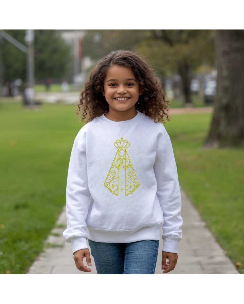 Moletom Blusa Frio Infantil Católica Nossa Senhora Aparecida Moletom Blusa Frio Infantil Católica Nossa Senhora Aparecida