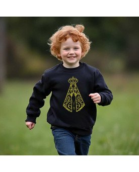 Moletom Blusa Frio Infantil Católico Nossa Senhora Aparecida