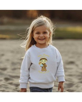 Moletom Blusa Frio Infantil Bordado Católico Santo Antônio