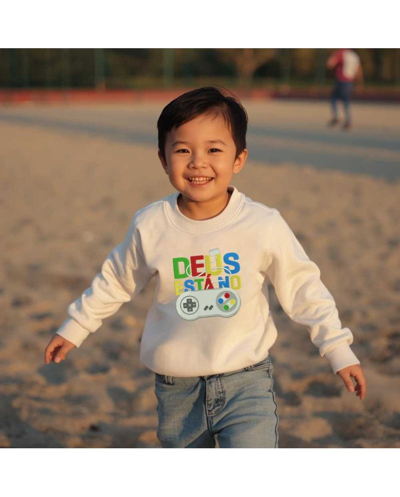 Moletom Blusa de Frio Infantil Bordado Deus Está no Controle Moletom Blusa de Frio Infantil Bordado Deus Está no Controle