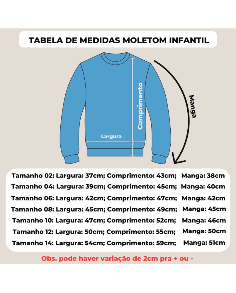 Moletom Blusa de Frio Infantil Bordado Deus Está no Controle Moletom Blusa de Frio Infantil Bordado Deus Está no Controle