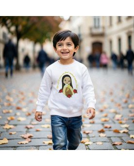 Moletom Blusa Frio Católica Infantil Bordado Santa Terezinha
