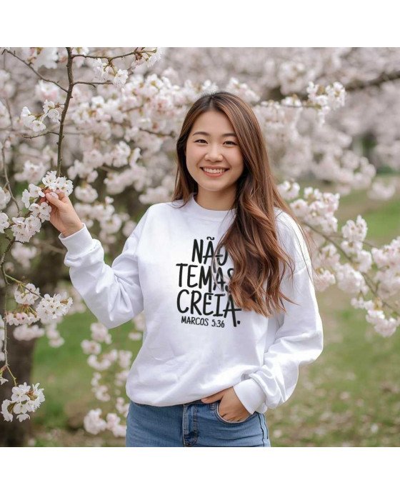 Moletom Flanelado Feminino Moda Católica “Não Temas, Creia!” Moletom Flanelado Feminino Moda Católica “Não Temas, Creia!”