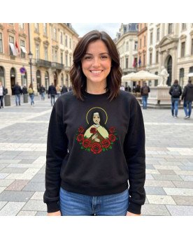 Moletom Santa Terezinha Católico Feminino Bordado Cristão