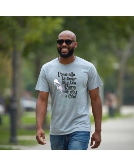 Camisa Masculina Católica Bordada Como Não Te Amar Maria