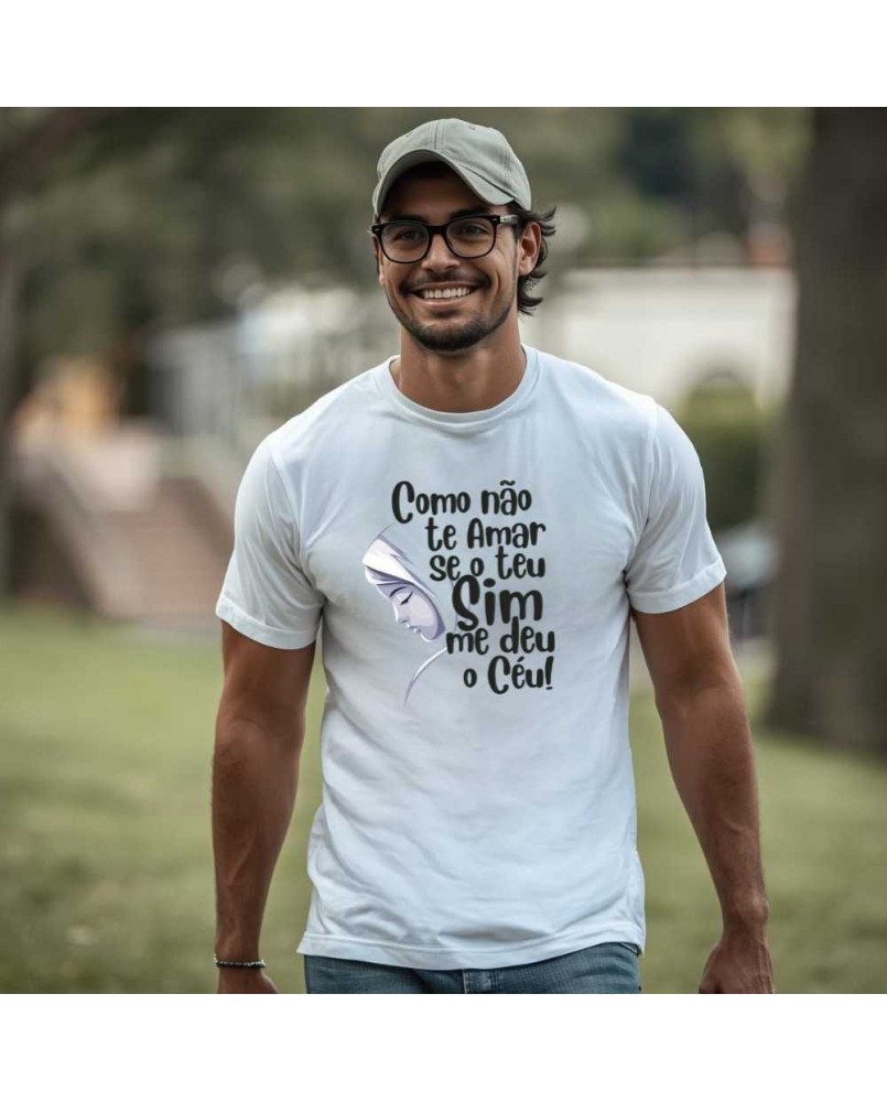 Camisa Masculina Católica Bordada Como Não Te Amar Maria Camisa Masculina Católica Bordada Como Não Te Amar Maria